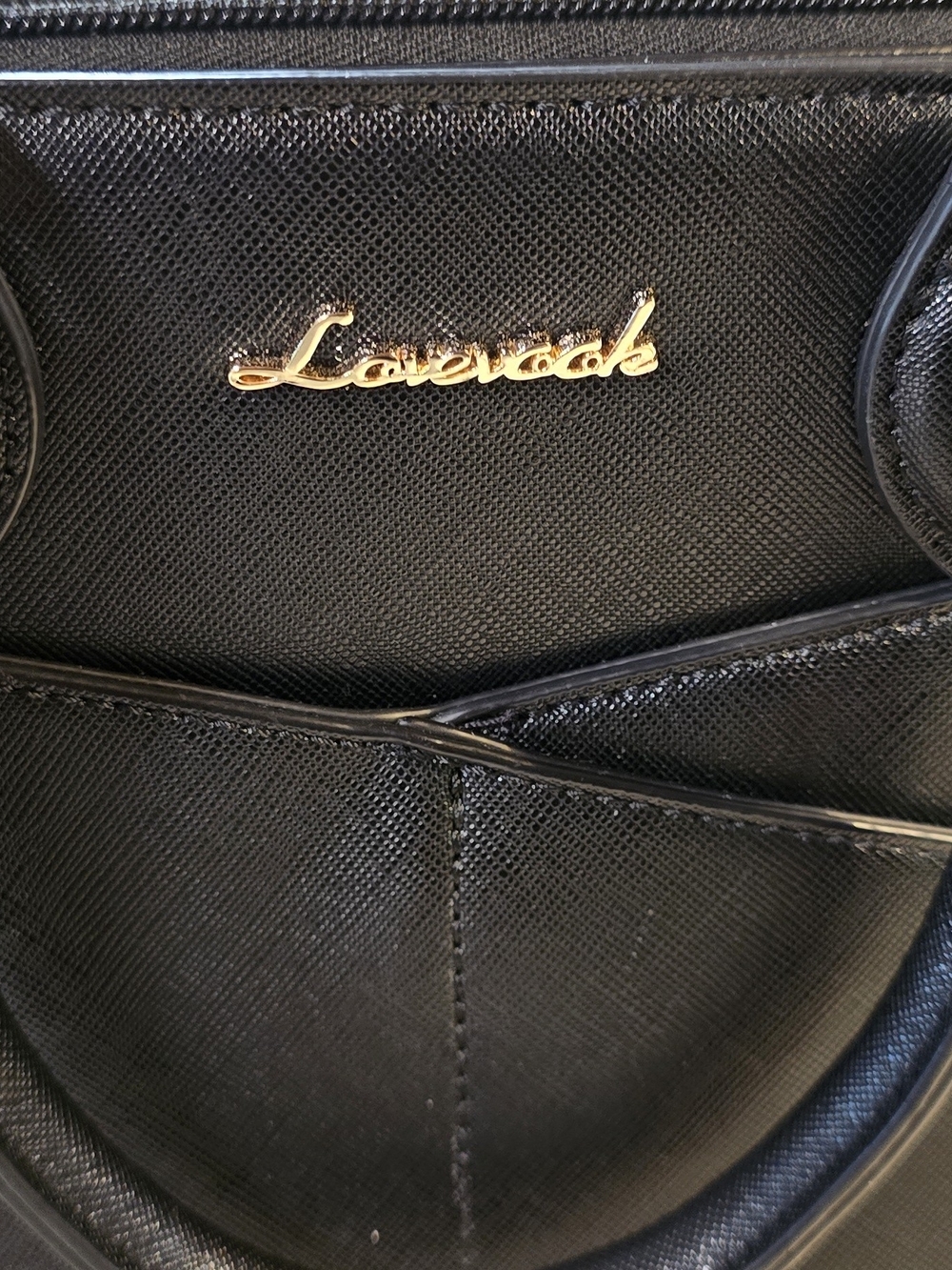 Luxework Black Structured Satchel with Crossbody Strap - Picture 2 of 6
